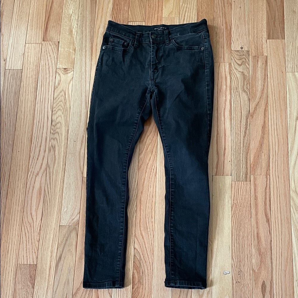 Banana Republic Jeans Womens 26 2 Petite Black Skinny Fit Casual Minimalist